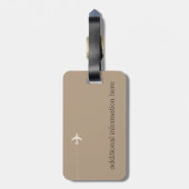 Mr en Mrs vliegtuig reizen gepersonaliseerd Bagagelabel (Achterkant verticaal)