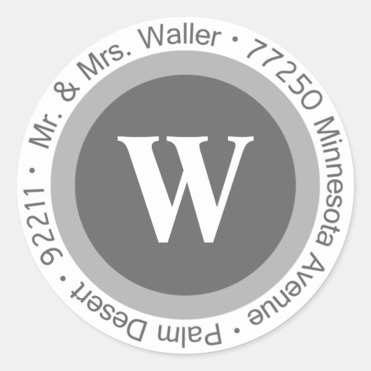 Mr. en Mrs Waller Custom Address Label (Voorkant)