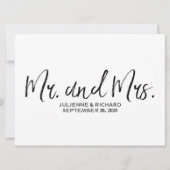 "Mr en Mrs." Weddenschap | Stijlvol papier (Voorkant)