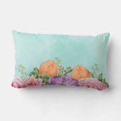 Mr en Mrs Wedding Date Waterverf Flowers Kussen (Achterkant)