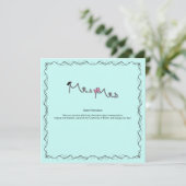 Mr en Mrs Wedding Mint Informatie Kaart (Staand voorkant)