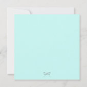 Mr en Mrs Wedding Mint Informatie Kaart (Achterkant)
