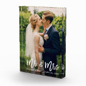 Mr en Mrs Wedding Modern Brush Script Fotoblokken (Rechts)