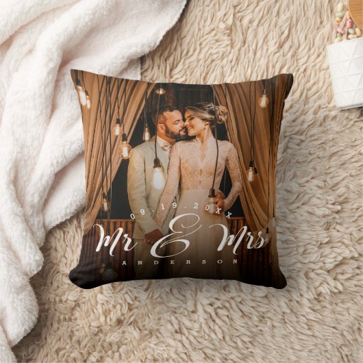 Mr en Mrs Wedding Photo Keepomwille Kussen (Deken)