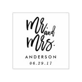 Mr en Mrs Wedding Rubberstempel (Afrduk)