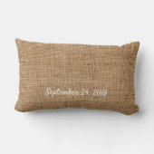 Mr. en Mrs Wedding Rustic burlap monogrammed Kussen (Achterkant)
