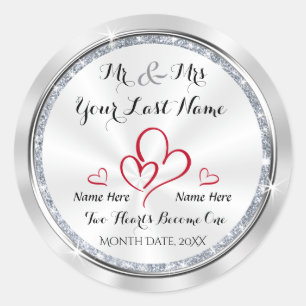 Mr en Mrs Wedding Stickers Gepersonaliseerd