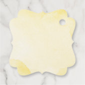 Mr en Mrs Yellow en Blue Floral Dank u Bedankjes Labels (Achterkant)