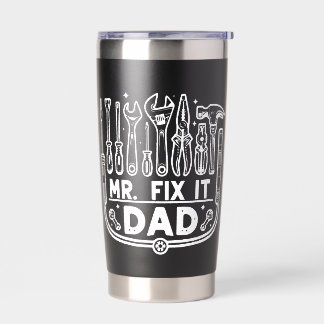 Mr Fix It Dad Vaderdag Geïsoleerde Drinkbeker