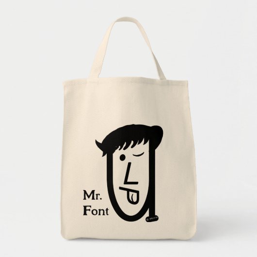 Mr. Font - Art Tote Bag (Voorkant)