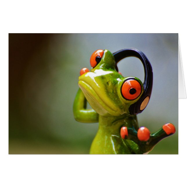 Mr. Frog with Headphones (Voorkant Horizontaal)