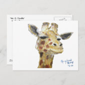 "Mr. G. Giraffe" Horizontaal Briefkaart (Voorkant / Achterkant)