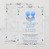 Mr. - Gay Wedding Invitation Kaart (Voorkant / Achterkant)