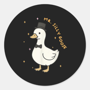 Mr. Gekke Goose Groom te zijn Bruid Groom Mat Ronde Sticker