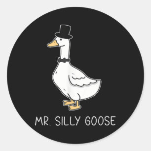 Mr. Gekke Goose Paar Matching Wedding Grappige Man Ronde Sticker