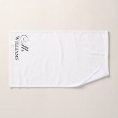 Mr Gepersonaliseerde Naam Wit Zwart Handdoek (Handdoek)