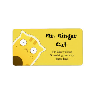 Mr Ginger Cat adresetiketten Etiket