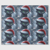 Mr. Grumpy Face Christmas Cat Cadeaupapier (Vlak)