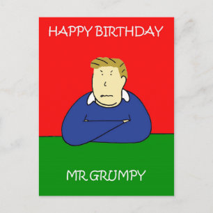 Mr Grumpy Happy Birthday Briefkaart
