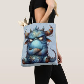Mr Grumpy Monster Canvas tas (Dichtbij)