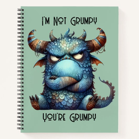 Mr Grumpy Monster Spiral Photo Notitieboek (Voorkant)