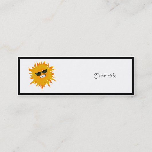 Mr Happy Sunshine - Zonnebril Mini Visitekaartje (Voorkant)