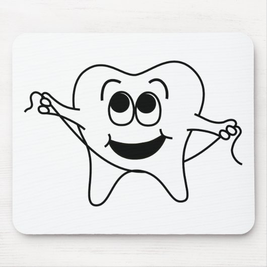 Mr Happy Tooth Muismat (Voorkant)