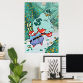 Mr Krabs money meme Poster (Thuiskantoor)