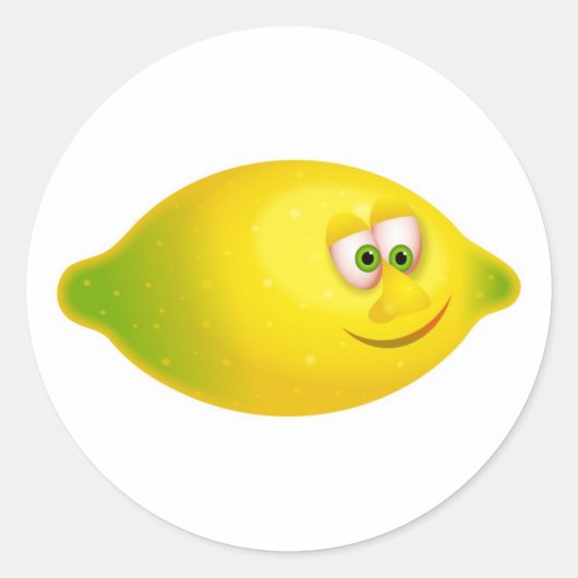 Mr Lemon Ronde Sticker (Voorkant)