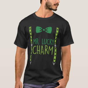 Mr. Lucky Charm Suspenders St Patrick's Day Boys K T-shirt