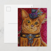 "Mr. Meowington" postcard Feestdagenkaart (Voorkant / Achterkant)