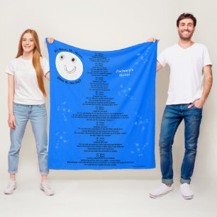 Mr Moon Kindergedicht Gepersonaliseerde naam Fleece Deken