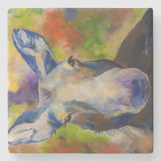 Mr. Moosey Moose Stone Onderzetter (Voorkant)