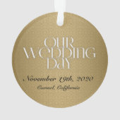 Mr & Mr 1st Christmas Gold Damask Photo (dos)