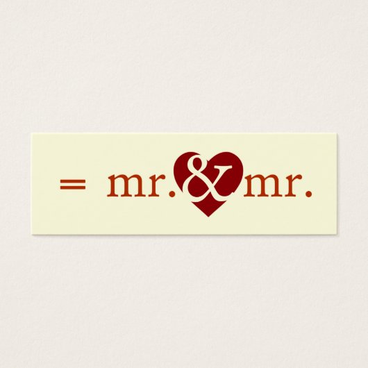 Mr & Mr Do the Math Tags (Devant)