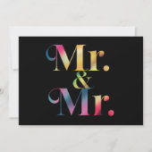 Mr & Mr Gay Bachelor Party Homohuwelijk Kaart (Voorkant)