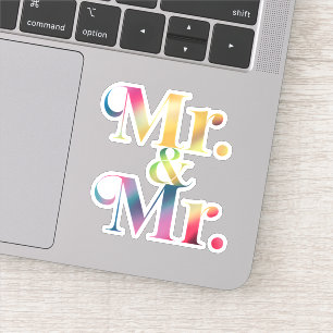 Mr & Mr Gay Bachelor Party Homohuwelijk Sticker