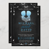 Mr & Mr - Gay bruiloft uitnodiging (Voorkant / Achterkant)