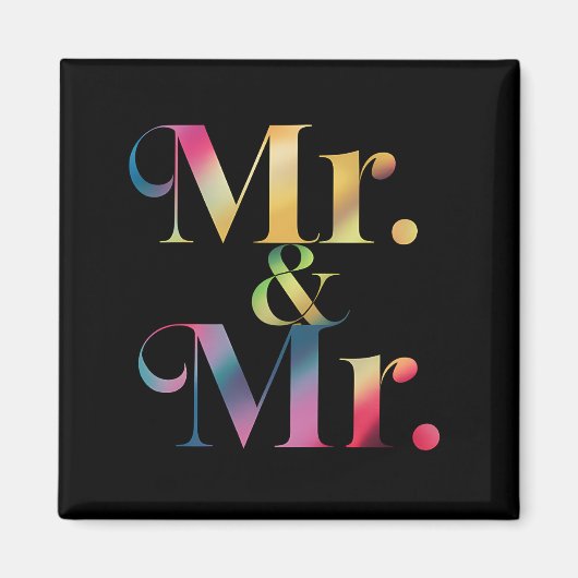 Mr. & Mr. Gay vrijgezellenfeest homoseksueel huwel Magneet (Voorkant)