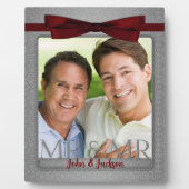 Mr & Mr Gay Wedding Foto in Silver Fotoplaat (Voorkant)