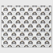 Mr & Mr Gepersonaliseerde Gay Wedding Gift Wrap Cadeaupapier (Vlak)