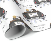 Mr & Mr Gepersonaliseerde Gay Wedding Gift Wrap Cadeaupapier (Rol Hoek)