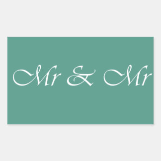 Mr & Mr Typografie Rechthoekige Sticker