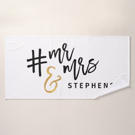 #mr & mrs (Serviette de bain)