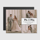 Mr Mrs 3 foto bruiloft Dank u (Voorkant / Achterkant)