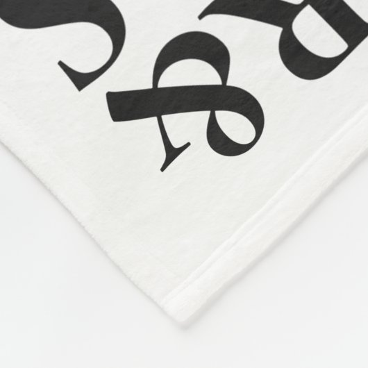 Mr. & Mrs Black and White Pattern Fleece Deken (Hoek)