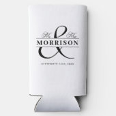 Mr. Mrs. Black White Wedding Favoriet (Achterkant)