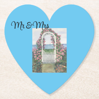 Mr & Mrs Bruiloft onderzetters voor gasten