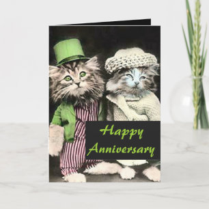 Mr. & Mrs Cat Anniversary Card Kaart
