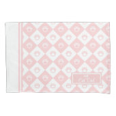 Mr & Mrs Cat Mam en Pap Pink Cat Paw Patroon Kussensloop (Voorkant-Links)